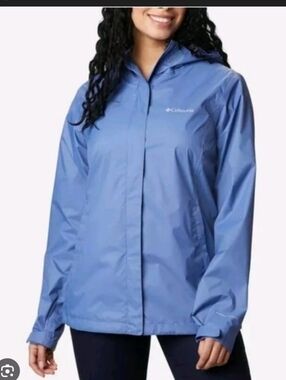 COLUMBIA Arcadia II Rain Jacket Hooded Windbreaker Size Small